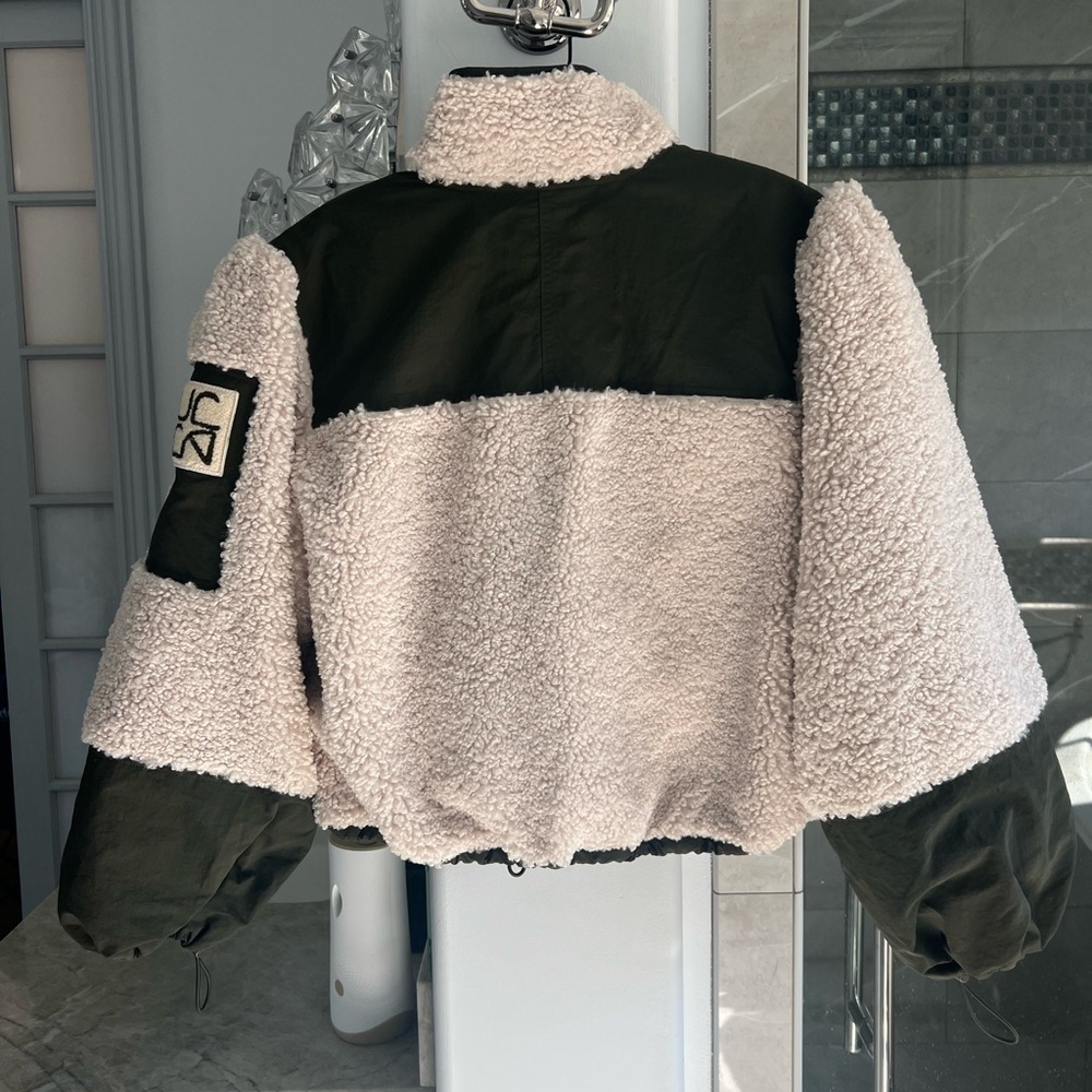 ULLA JOHNSON Aitana Rip Stop Fleece Bomber Jacket - Picture 13 of 14